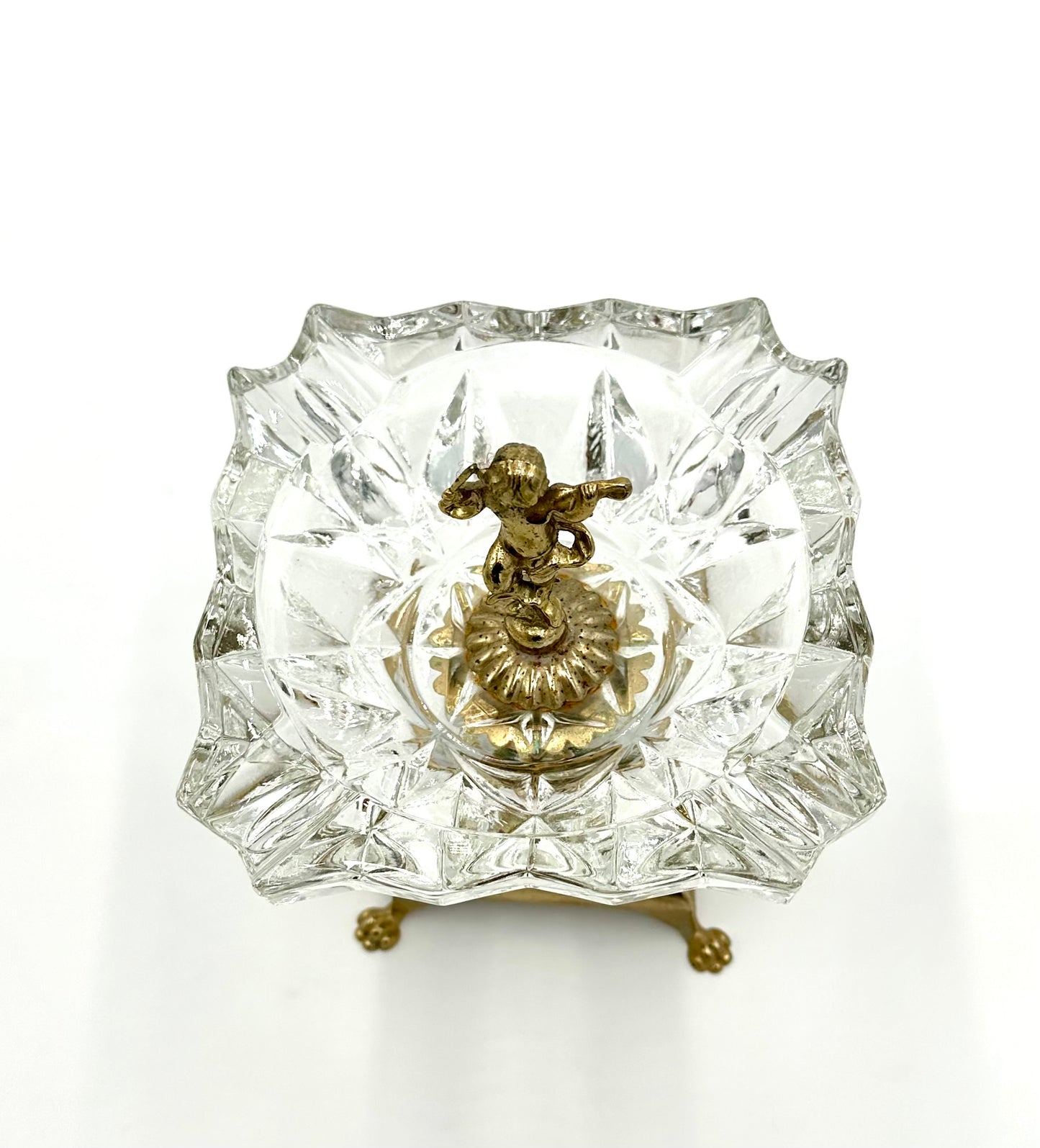 Angel's band Antique Cut Glass Ashtray