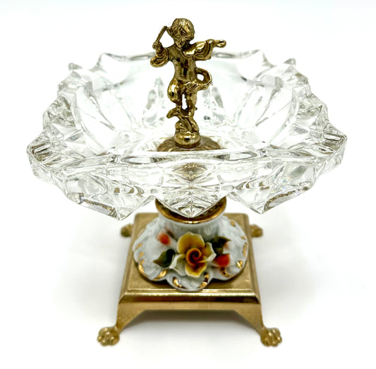 Angel's band Antique Cut Glass Ashtray